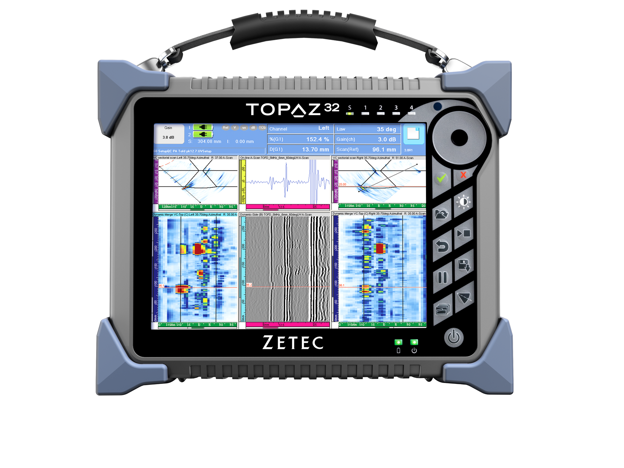 Zetec Topaz32 Portable 32 Channel Phased Array UT Instrument